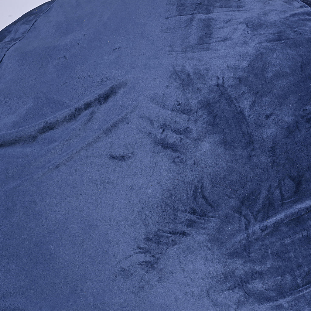 Minky Velvet Bean Bag Chair - Navy 5ft