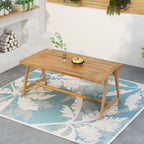 Modern Outdoor Dining Table, Acacia Wood Patio Table