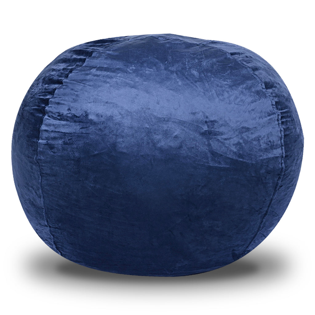 Minky Velvet Bean Bag Chair - Navy 5ft