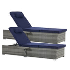 Outdoor PE Rattan Furniture Deck Chair