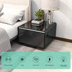Modern Smart Side Table with Built-in Fridge