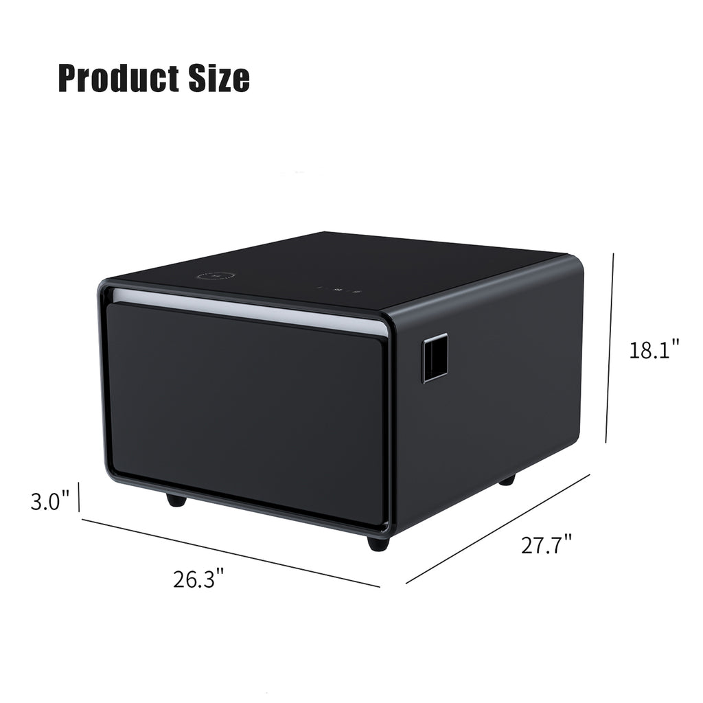 Modern Smart Side Table with Built-in Fridge