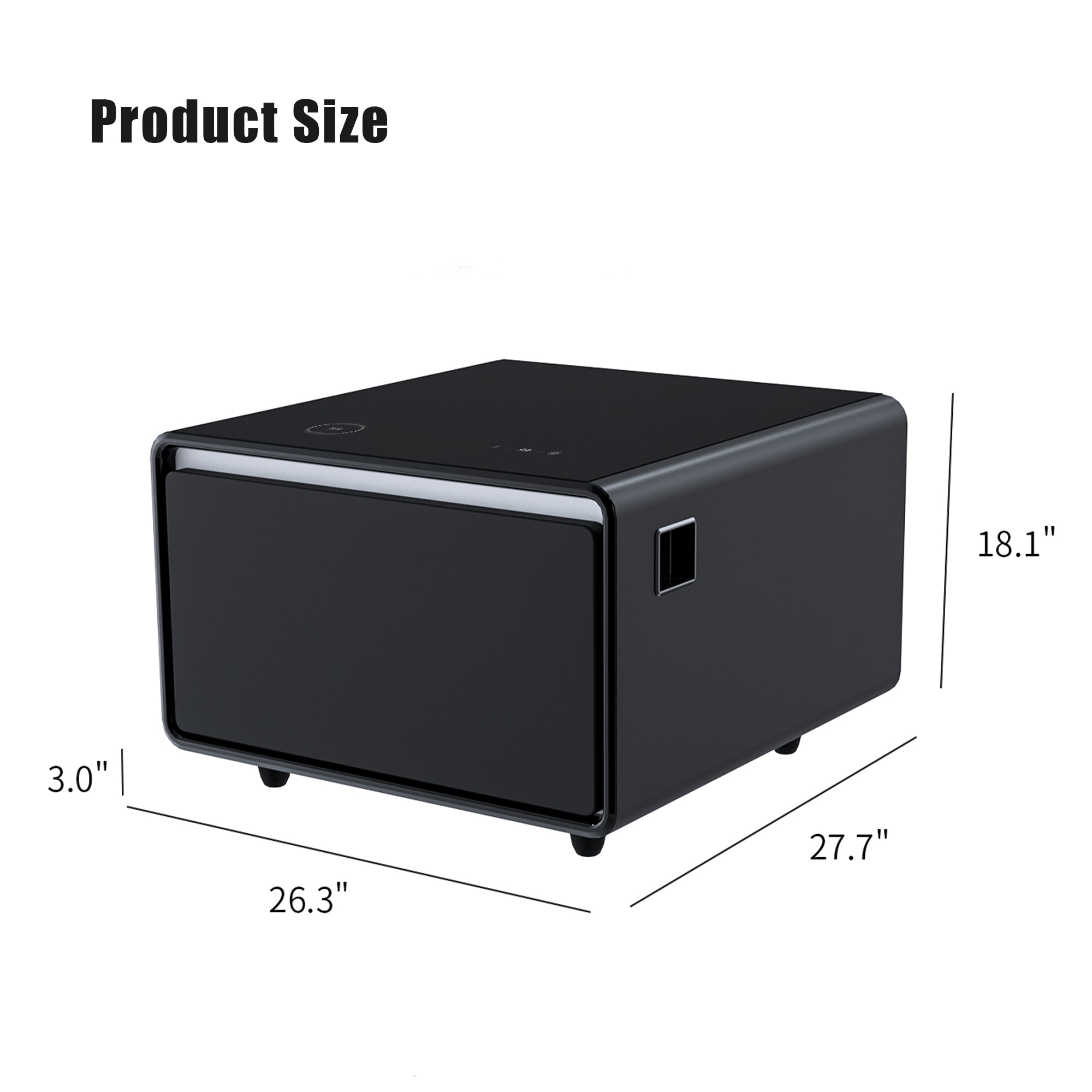 Modern Smart Side Table with Built-in Fridge