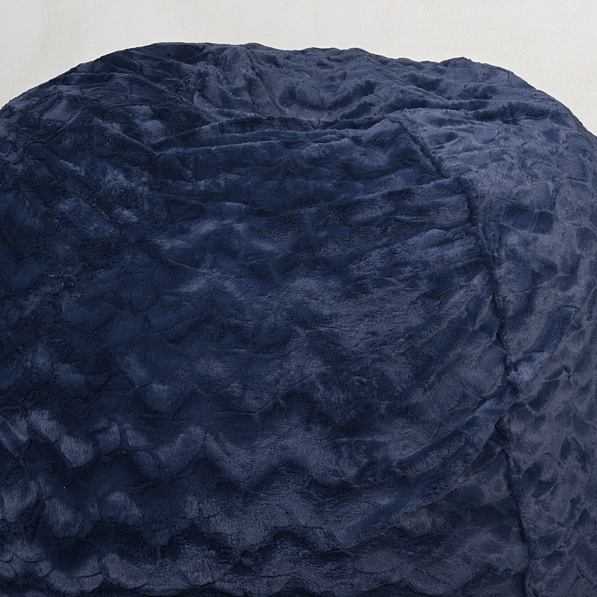 Faux Fur Bean Bag Chair - Navy