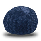 Faux Fur Bean Bag Chair in Navy