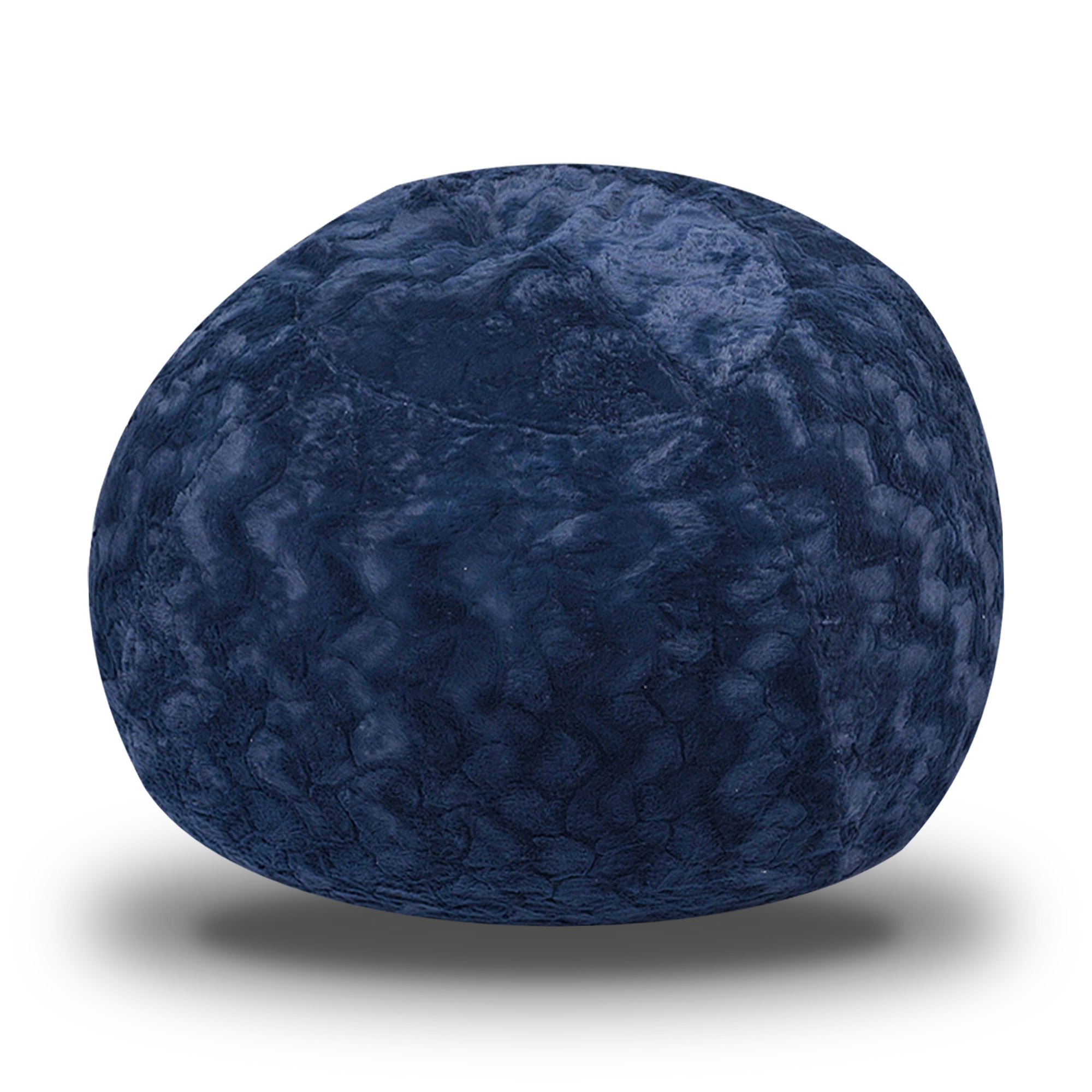 Faux Fur Bean Bag Chair in Navy