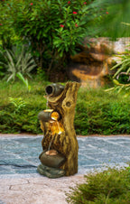 Decorative 3 Tier Tree Trunk Fountain