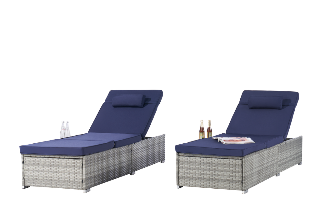 Outdoor PE Rattan Furniture Deck Chair