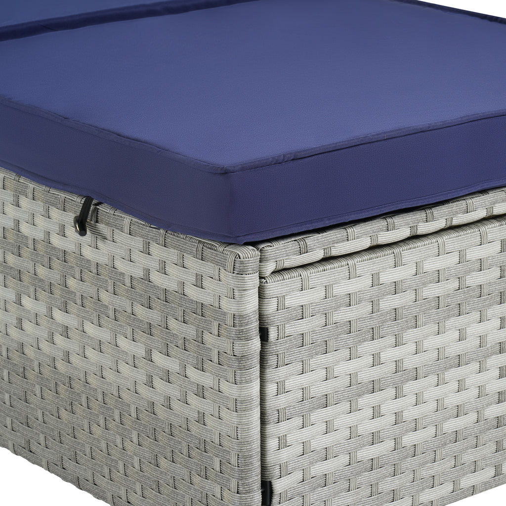 Outdoor PE Rattan Furniture Deck Chair