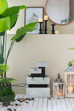13.6"x15.7"x22.4" Decorative 4 Tier Water Fountain