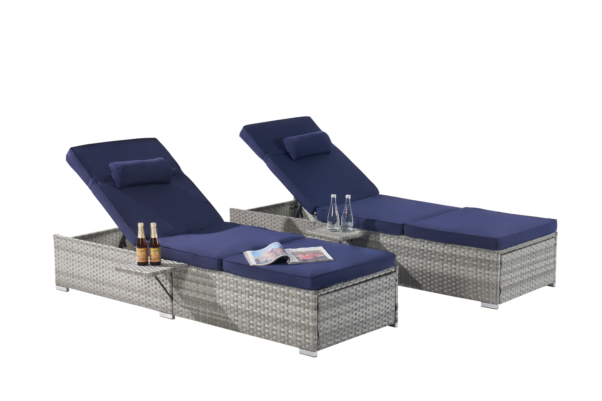 Outdoor PE Rattan Furniture Deck Chair
