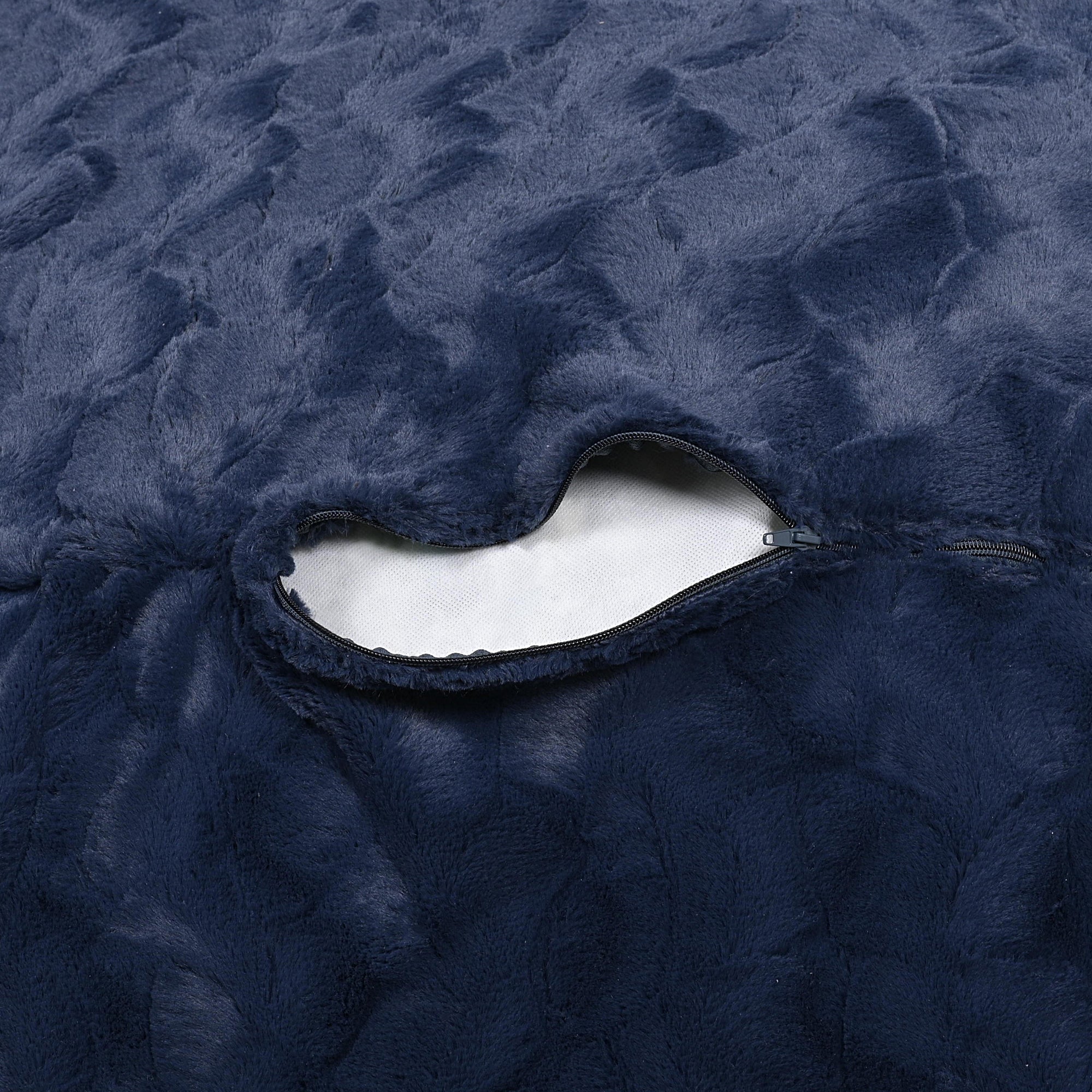 Faux Fur Bean Bag Chair - Navy