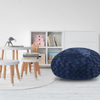 Faux Fur Bean Bag Chair - Navy