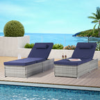 Outdoor PE Rattan Furniture Deck Chair