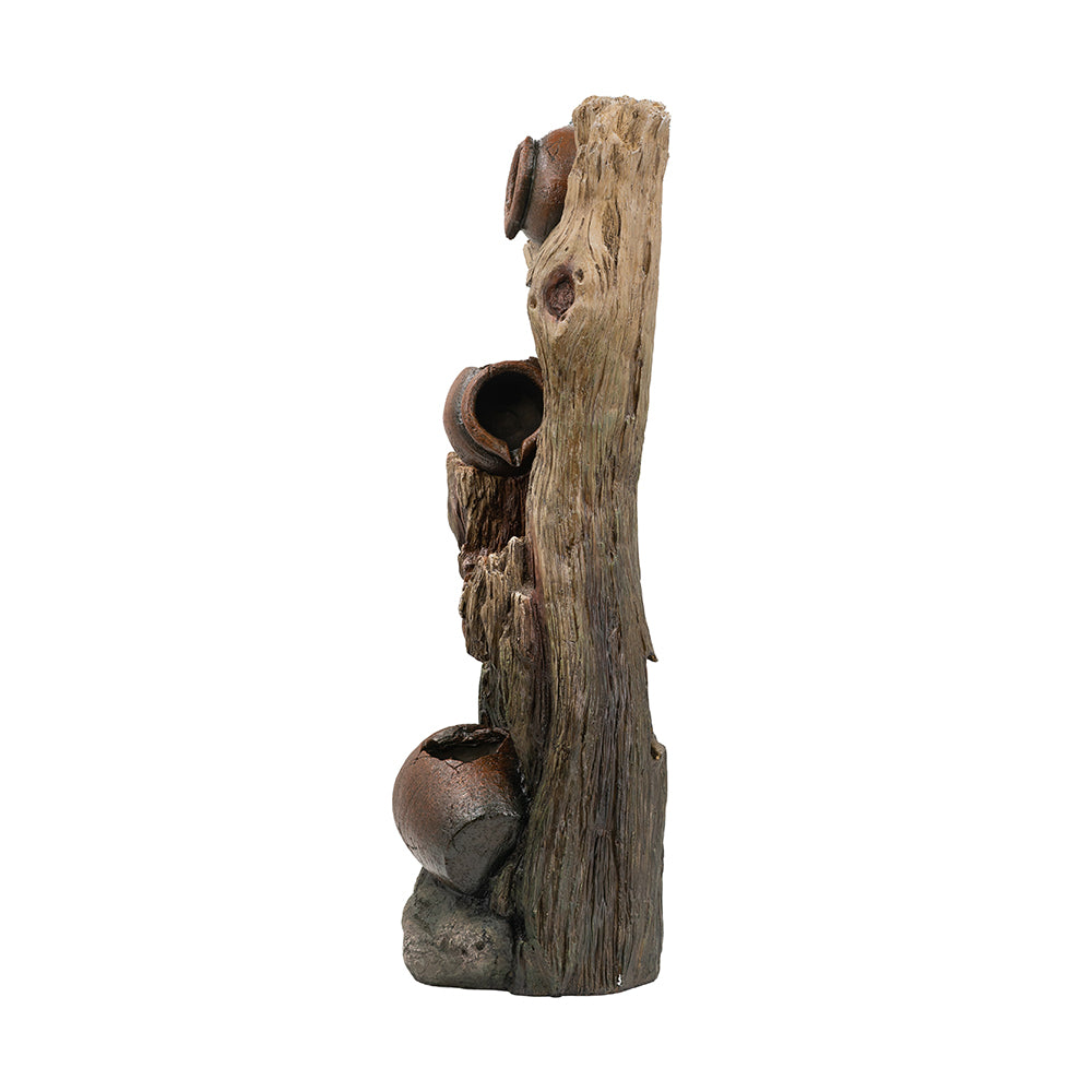 Decorative 3 Tier Tree Trunk Fountain