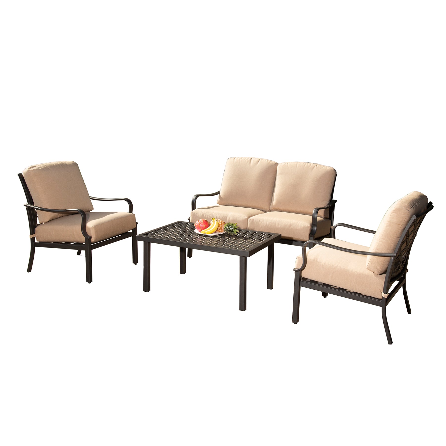 Outdoor 4 Piece Patio Conversation Set
