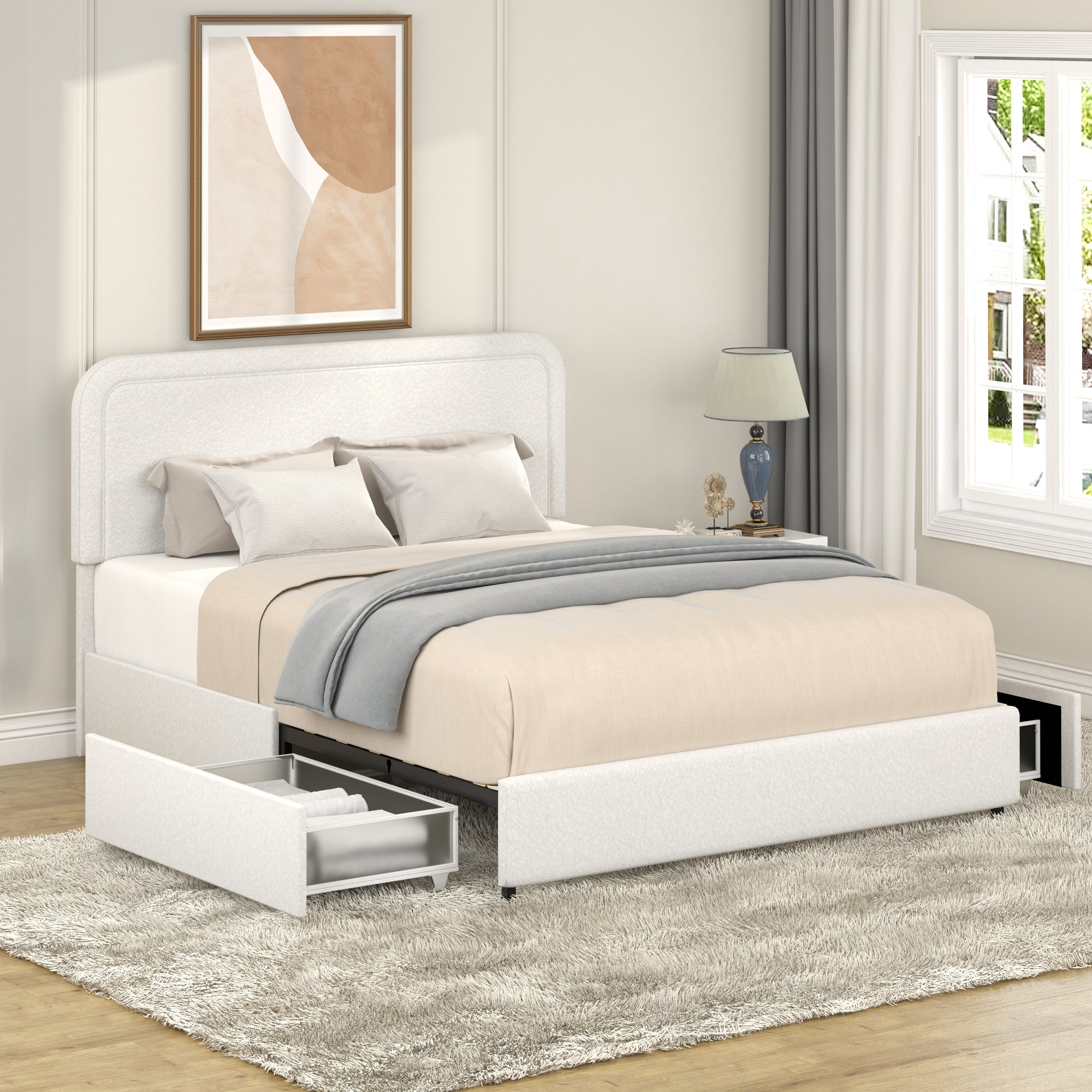 Liv Patented 2-Drawers Storage Bed - Queen Size