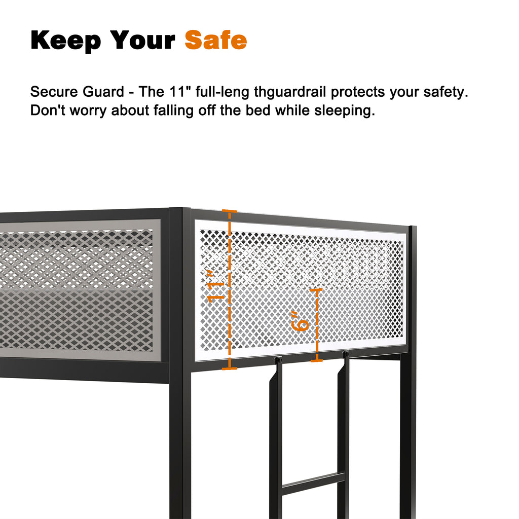 Adam Twin Over Twin Bunk Bed Metal