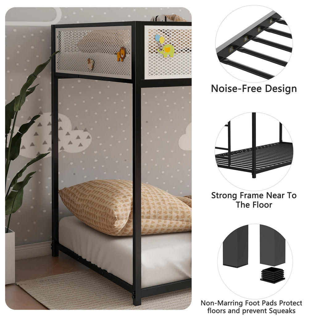 Adam Twin Over Twin Bunk Bed Metal