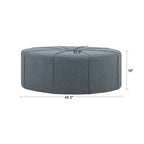 48" Polyester Fabric Large Cocktail Ottoman