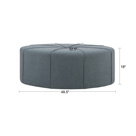 48" Polyester Fabric Large Cocktail Ottoman
