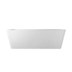 67 Inch Freestanding Solid Surface Soaking Bathtub