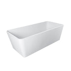 67 Inch Freestanding Solid Surface Soaking Bathtub