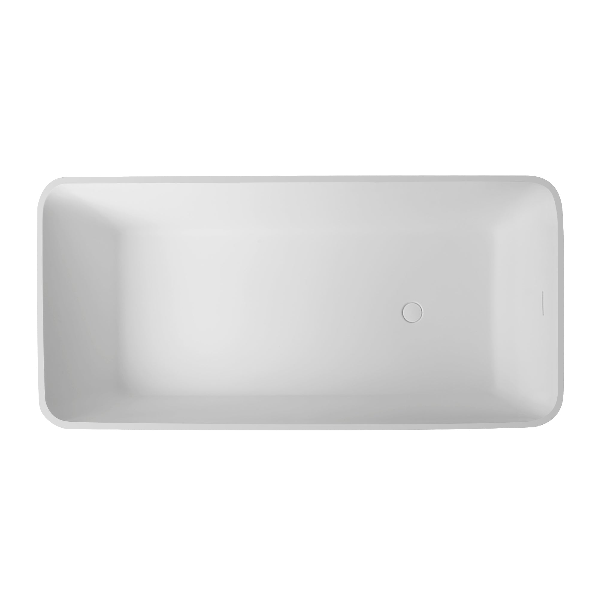 67 Inch Freestanding Solid Surface Soaking Bathtub
