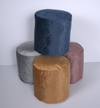 Shimon Cylinder Pouf, Pewter