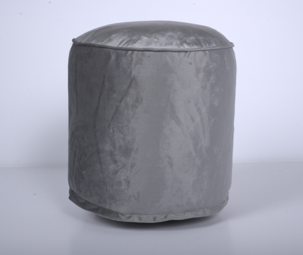 Shimon Cylinder Pouf, Pewter