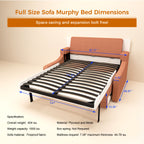 Vertical Murphy Bed with Sofa for Bedroom or Guestroom