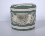 Diamond Handcrafted Fabric Cylindrical Pouf