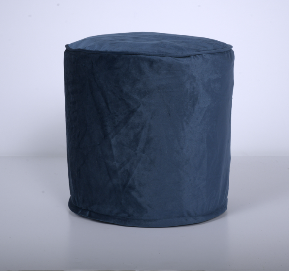 Shimon Cylinder Pouf, Cobalt