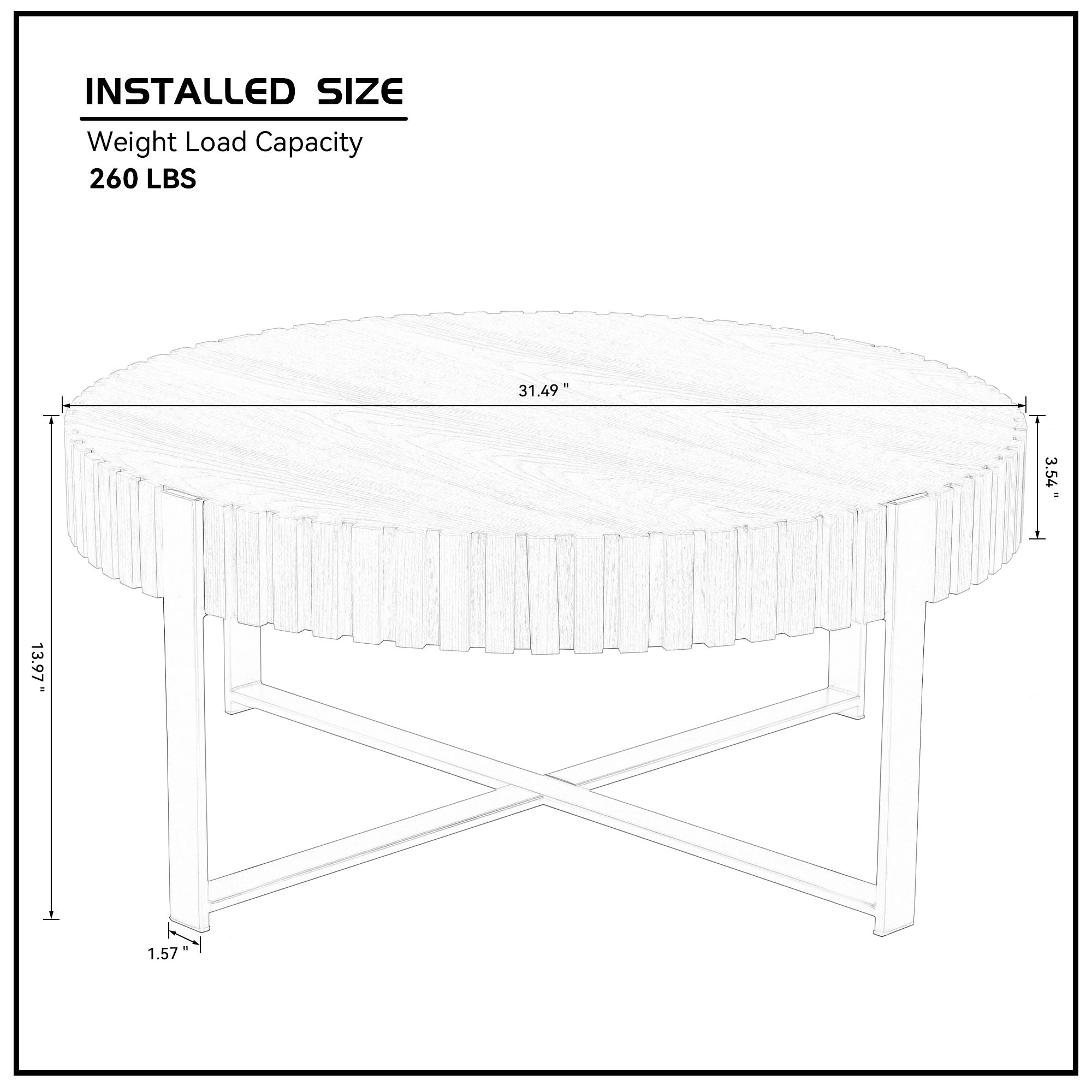 Modern Handcraft Drum Coffee Table