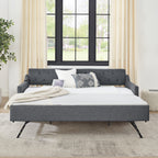 Twin Size Upholstery Daybed with Twin Size Erectable Trundle