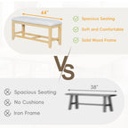 TOPMAX Farmhouse 76-Inch 6-Piece Extendable Dining Table Set