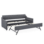 Twin Size Upholstery Daybed with Twin Size Erectable Trundle