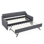 Twin Size Upholstery Daybed with Twin Size Erectable Trundle