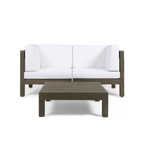 Brava X-Back 2 Seater Sectional Loveseat with Coffee Table