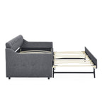 Twin Size Upholstery Daybed with Twin Size Erectable Trundle