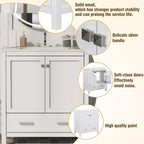 60" White Bathroom Vanity Set