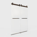 Frameless Double Sliding Soft-Close Shower Door - Matte