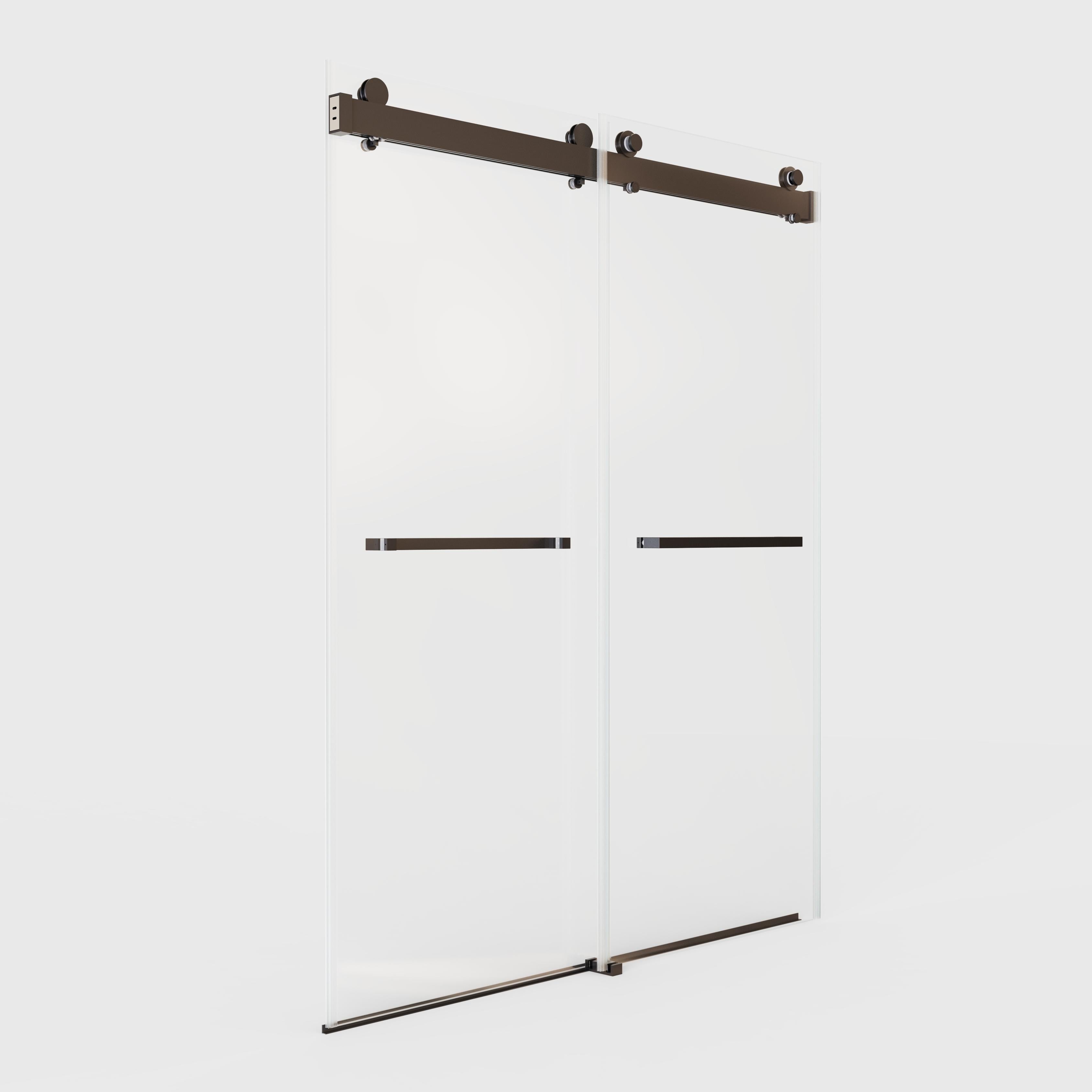 Frameless Double Sliding Soft-Close Shower Door - Matte