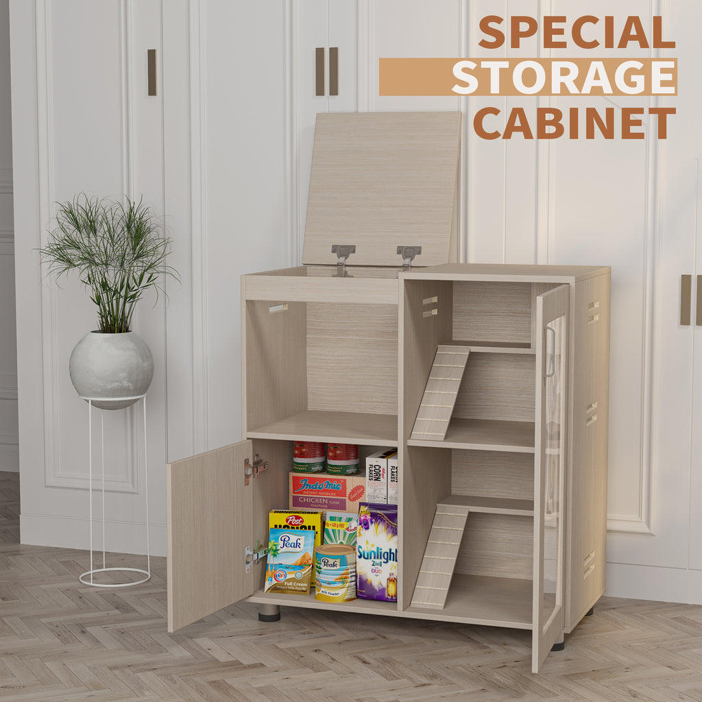 4-Tier Hamster Cage with Storage Cabinet