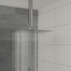 12 Inch Square Brushed Nickel Rain Fixed Shower Head
