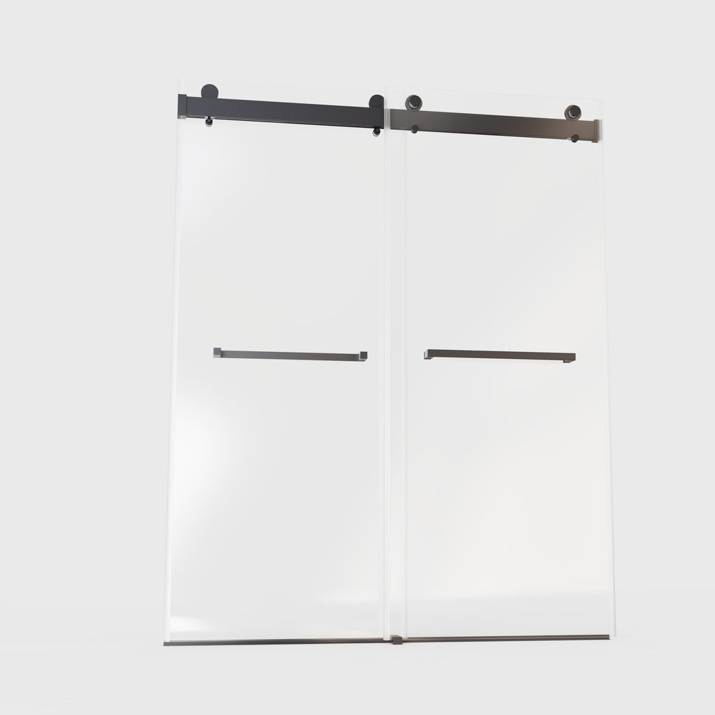 Frameless Double Sliding Soft-Close Shower Door - Matte