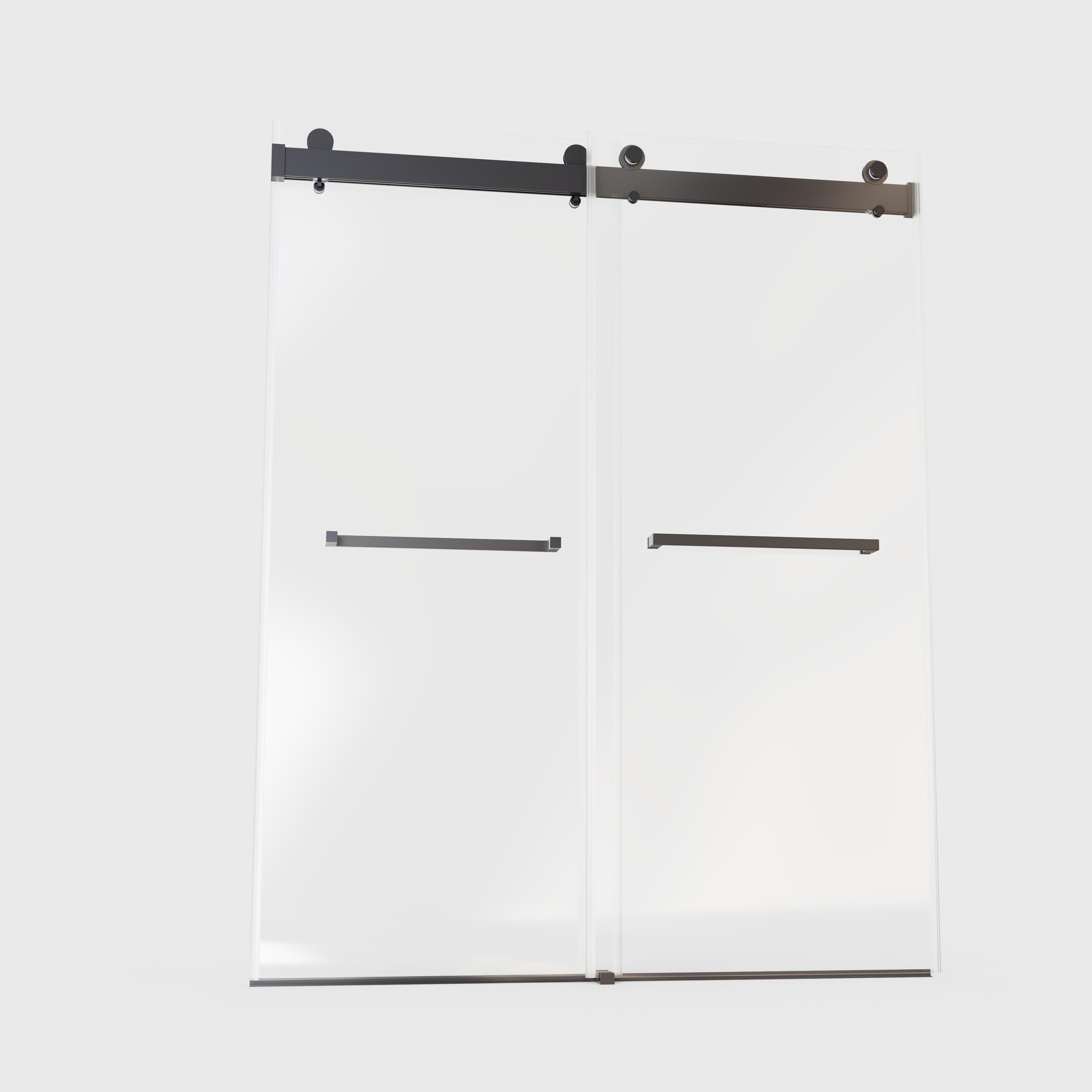 Frameless Double Sliding Soft-Close Shower Door - Matte
