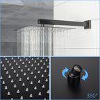 Rain Fixed Shower Head (10 Inch Square, Oil Rubbed Bronze)
