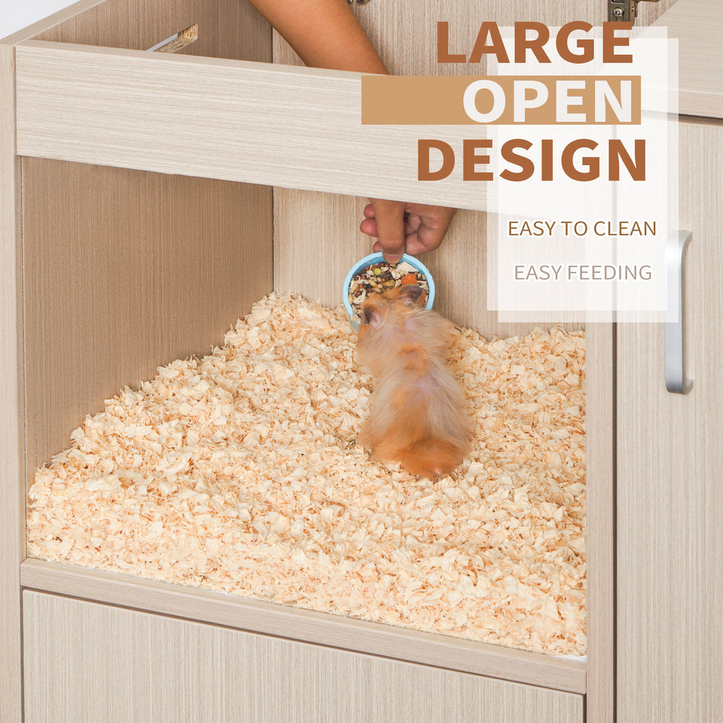 4-Tier Hamster Cage with Storage Cabinet