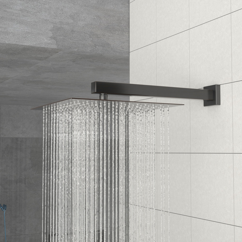 Rain Fixed Shower Head (10 Inch Square, Oil Rubbed Bronze)